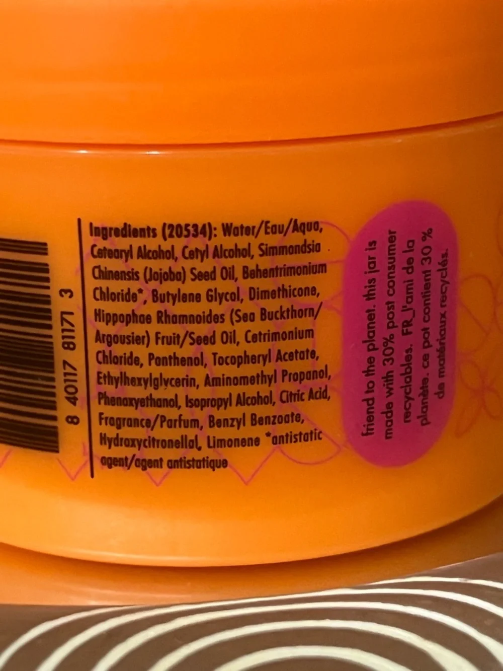 amika Soulfood Nourishing Mask - Vibrant Orange Jar
